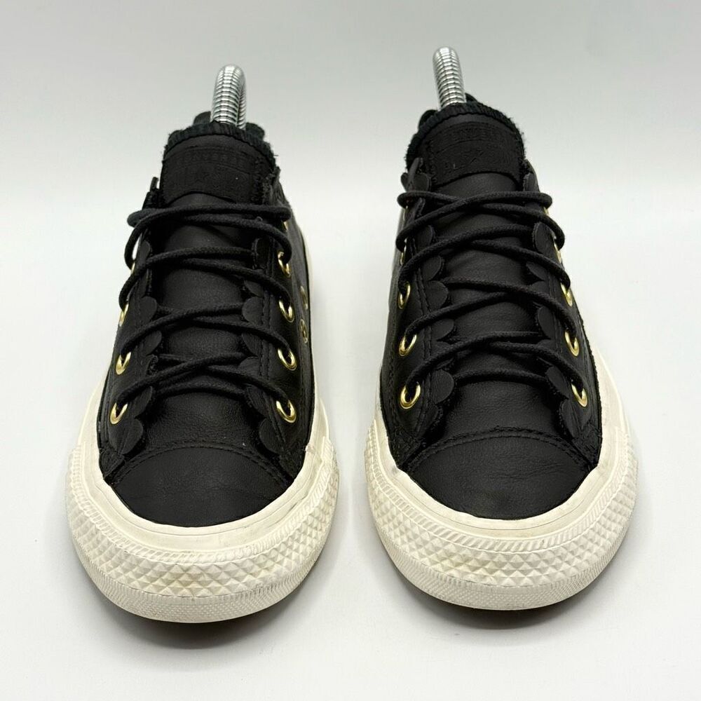 Converse CTAS Ox Frilly Thrills Black Gold Egret Lace Up Women's Shoe US Size 6 - Picture 2 of 12